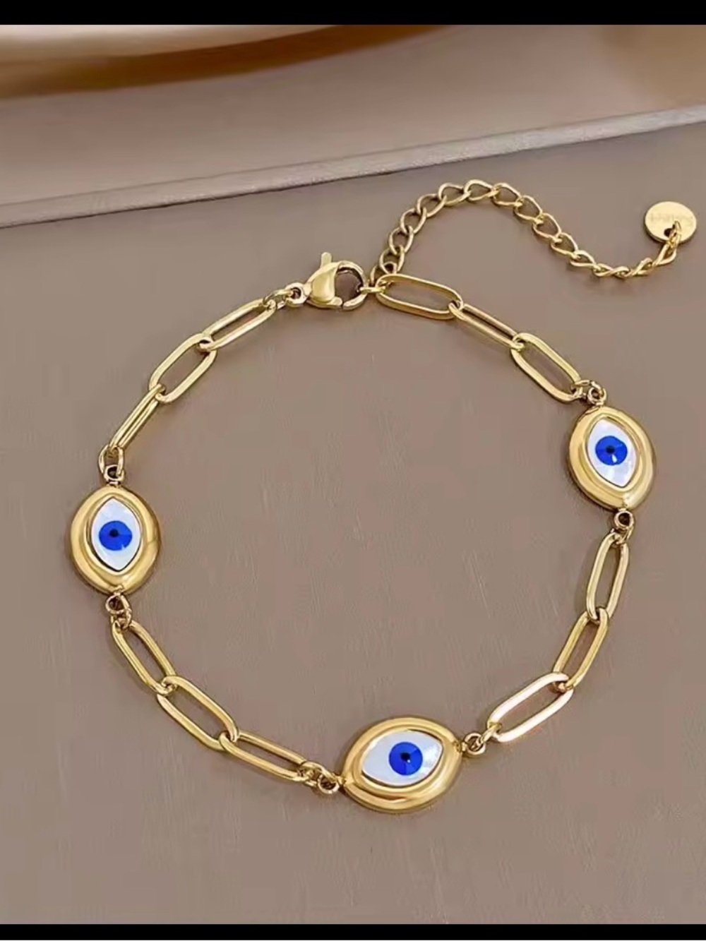 Waterproof 18k gold plated stainless steel bracelet